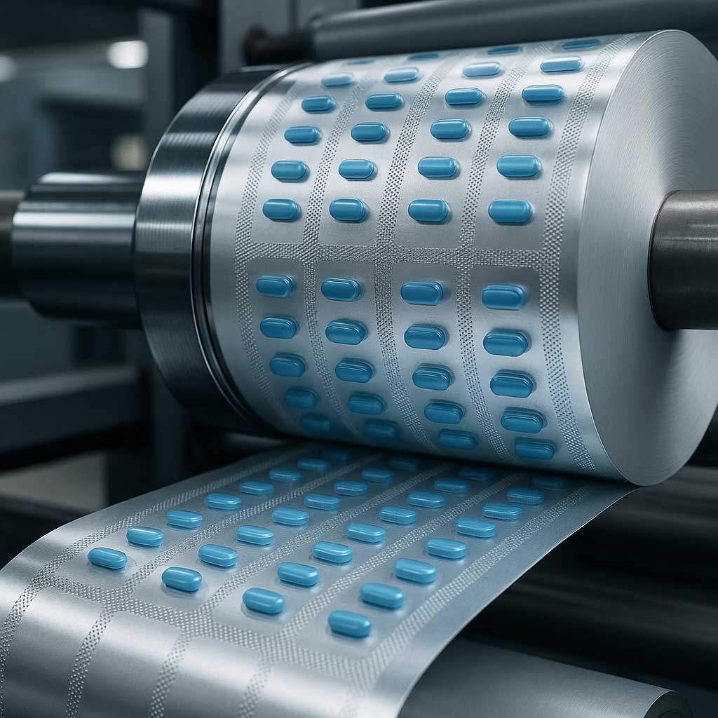 Industrial printing of breakfast cereal labels.